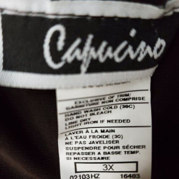 CAPACINO Brown Empire Surplice Tank Top plus 3X - Picture 5 of 6